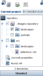 Sow on selected directories in repository.